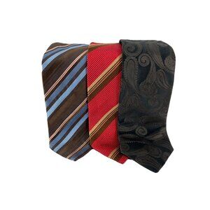 Hugo Boss (Lot Of X3) Silk Striped & Paisley Ties